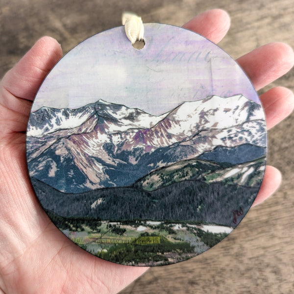 Mountains Ornament/Wall Art, 4"