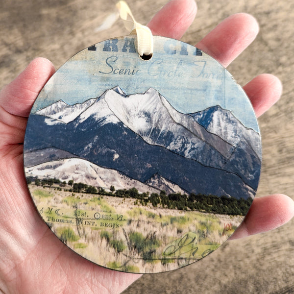 Mountains Ornament/Wall Art, 4"