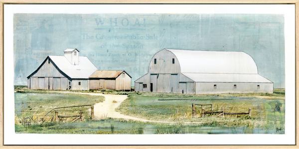 Rural Ties, 12" x 24" Framed