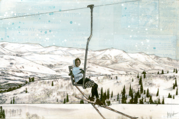 Solo Ski Lift, 6" x 9"