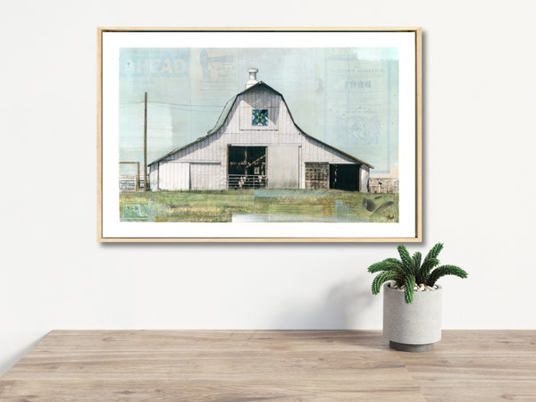 Quilt Barn, 12" x 18" Framed