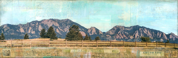 Leading to the Flatirons, 6" x 18"