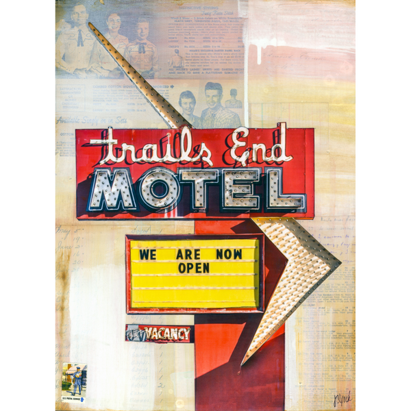 Trails End Motel III, 16" x 12"